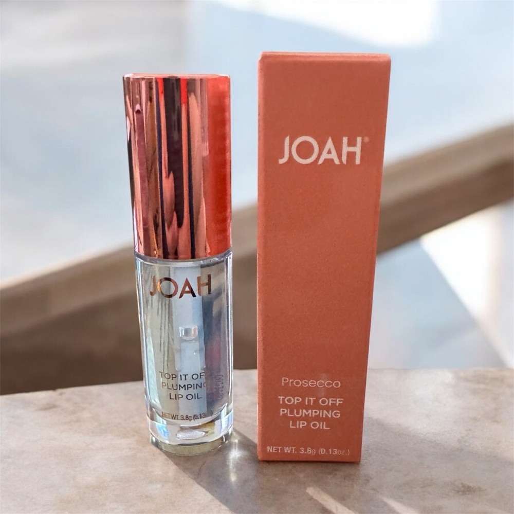 Joah Top It Off Clear Plumping Lip Oil in Prosecco